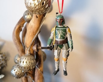 Disney Star Wars Mandalorian Boba Fett Figura decorativa natalizia, Pallina ornamentale, Decorazioni natalizie, Regali per lui, Regali di Natale