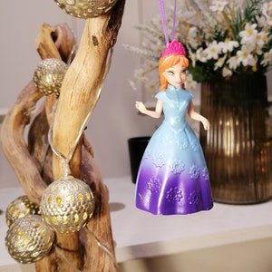 Disney Frozen Elsa Weihnachtsdekoration Figur, Ornament Christbaumkugel, Disney Weihnachtsdekoration, Geschenke für sie, Christbaumkugeln, Puppen, Anna Bild 3