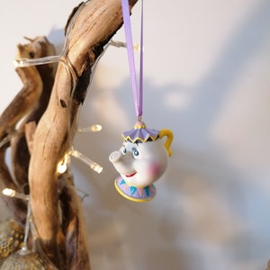 Disney Beauty And The Beast Mrs Potts Christmas Decoration Figure, Hanging Ornament Bauble, Disney Christmas Decorations, Gifts For Her