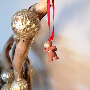 Disney esquilos decoração de natal figura, ornamento pendurado bauble, decorações de natal da disney, presentes para ela, decoração, mickey mouse imagem 3