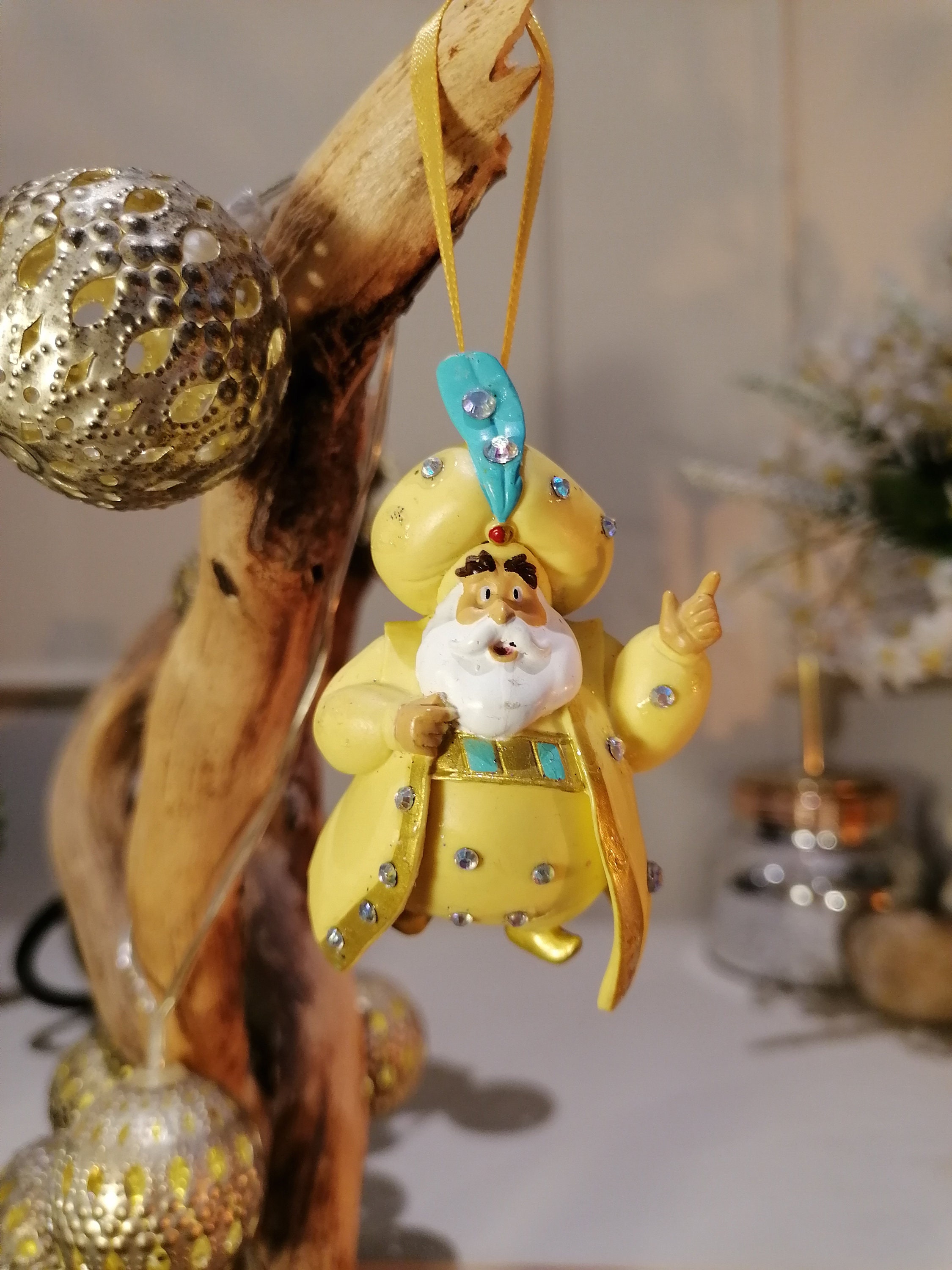 ディズニー アラジン サルタン クリスマス デコレーション フィギュア