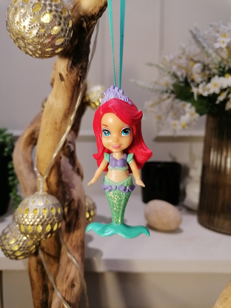 Disney Little Mermaid Ariel Christmas Decoration Figure, Ornament, Disney Christmas Decorations, Gifts For Her, Christmas Baubles, Dolls image 3