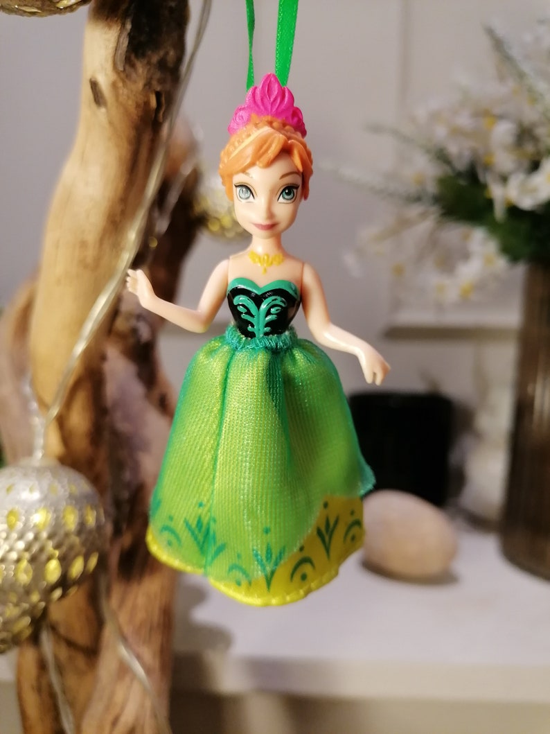 Disney Frozen Elsa Christmas Decoration Figure, Ornament Bauble, Disney Christmas Decorations, Gifts For Her, Christmas Baubles, Dolls, Anna image 2