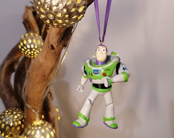 Disney Toy Story Buzz Lightyear Figura de decoración navideña, Adorno Bola, Decoraciones navideñas de Disney, Regalos para ella, Regalos de Navidad