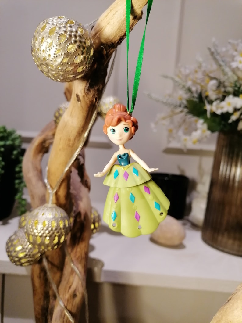 Disney Frozen Elsa Christmas Decoration Figure, Ornament Bauble, Disney Christmas Decorations, Gifts For Her, Christmas Baubles, Dolls, Anna image 1