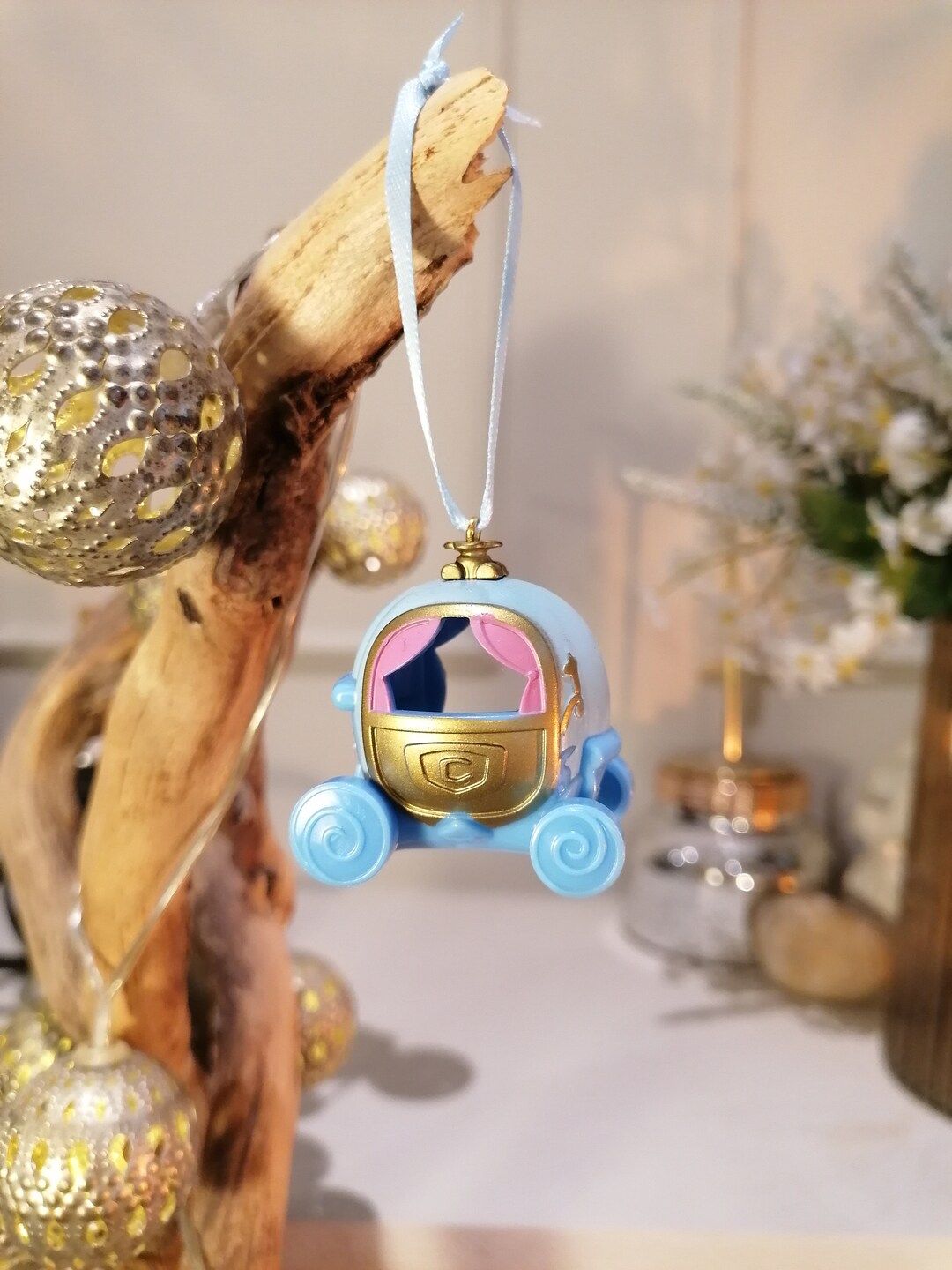 Disney Cinderella Carriage Christmas Decoration Figure, Ornament Bauble