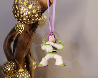 Disney Toy Story Buzz Lightyear Figura de decoración navideña, Adorno Bola, Decoraciones navideñas de Disney, Regalos para ella, Regalos de Navidad