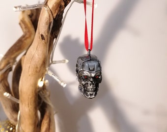 The Terminator T-800 Christmas Decoration Figure, Skull, Ornament Bauble, Halloween Decor, Horror, Sci-Fi, Gifts For Him, Christmas Gifts