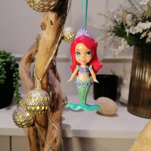 Disney Little Mermaid Ariel Christmas Decoration Figure, Ornament, Disney Christmas Decorations, Gifts For Her, Christmas Baubles, Dolls image 1