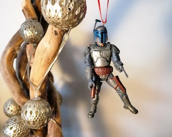 Disney Star Wars Mandalorian Boba Fett Figura decorativa natalizia, Pallina ornamentale, Decorazioni natalizie, Regali per lui, Regali di Natale