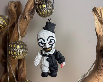 Terrifier Art the Clown Christmas Decoration Figure, Halloween, Horror Baubles, Hanging Ornament, Tree Decor, Figurines, Holiday Gifts