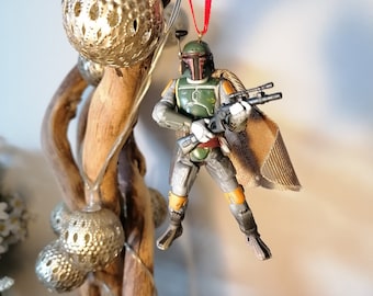 Disney Star Wars Mandalorian Boba Fett Figura decorativa natalizia, Pallina ornamentale, Decorazioni natalizie, Regali per lui, Regali di Natale