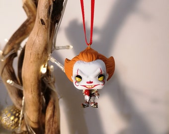 Horror Movie Clown Christmas Decoration Figure, Ornament, Gifts For Him, Christmas Baubles, Halloween Decoration, Christmas Decorations, Her