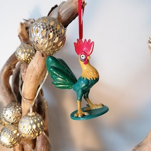 Figura decorativa natalizia del gallo Disney Moana Hei Hei, pallina ornamentale, decorazioni natalizie Disney, regali per lei, regali di Natale
