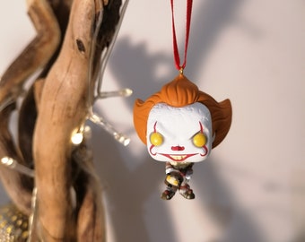 Figura de decoración navideña de payaso de película de terror, adorno, regalos para él, adornos navideños, decoración de Halloween, decoraciones navideñas, ella