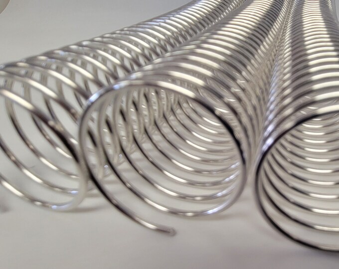1 piece of 1+5/16" x10" #4 aluminum coil, planner coils, bookbinding, coil binding, aluminum spiral coil, replacement coil, spiral binding