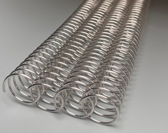 2 Pieces of 7/8" x10" #4 Aluminum Spiral Coil, Replacement Coil, Bookbinding Coil, Coil Binding