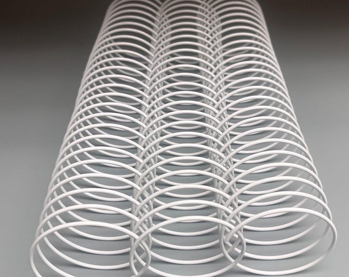 1 Piece of 2+1/8" x10" #2.5 White Wire Spiral, Replacement Coil, Bookbinding Coil, Coil Binding
