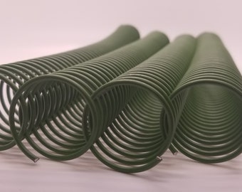 1 piece of 33mm x12" #4 Green Wire Spiral Coil, coil binding, replacement coil, heavy gauge wire, DIY bookbinding