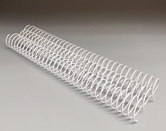 1 Piece of 1" x10" #3.5 White Wire Spiral Coil, Replacement Coil, Bookbinding Coil, Coil Binding
