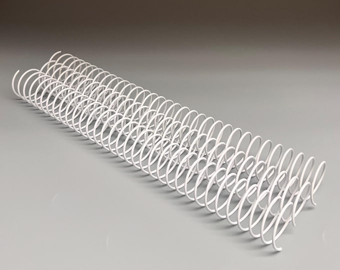 1 Piece of 1" x10" #3.5 White Wire Spiral Coil, Replacement Coil, Bookbinding Coil, Coil Binding
