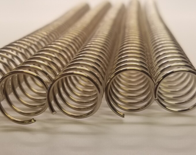 2 pieces of 5/8" x12" #4 Aluminum Spiral Coil, spiral binding, bookbinding, notebook coils, DIY bookbinding