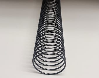 1 Piece of 1+3/4" x11" #3wo Black Wire Spiral Coil, Replacement Coil, Bookbinding Coil, Coil Binding