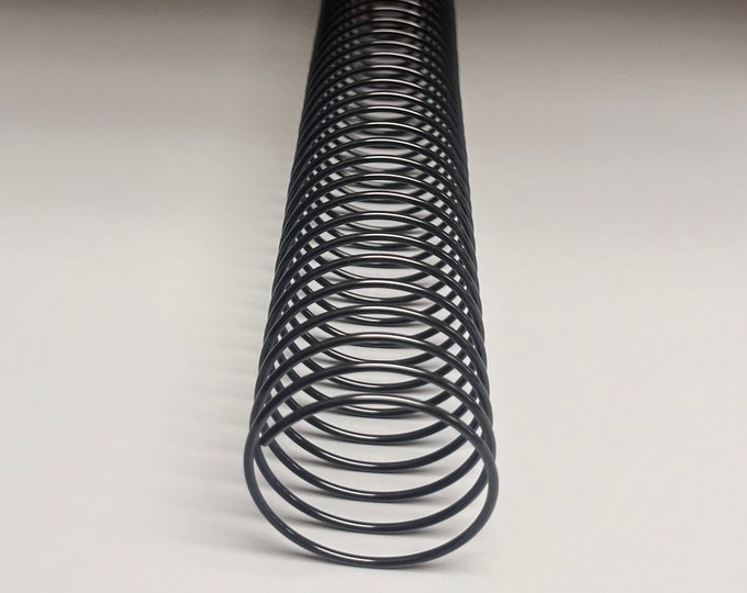 1 Piece of 1+3/4" x11" #3wo Black Wire Spiral Coil, Replacement Coil, Bookbinding Coil, Coil Binding
