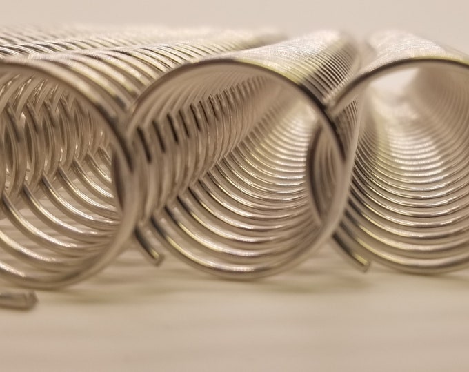 1 piece of 1+3/8" x12" #4 Aluminum Spiral Coil, planner coils, bookbinding, coil binding, aluminum spiral coil, replacement coil