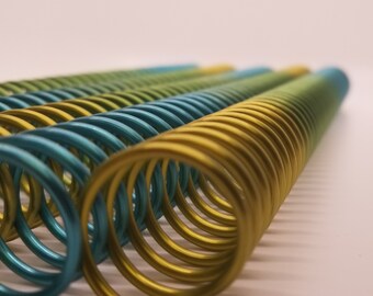1 piece of 18mm x9.5" #4 Guava Rainbow Spiral Coil Aluminum, Replacement Coil, Spiral Binding, notebook coil, DIY binding