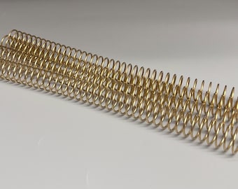 1 Piece of 5/8" x10" #4 Light PEL Gold Aluminum Solid Spiral, Replacement Coil, Bookbinding Coil, Coil Binding