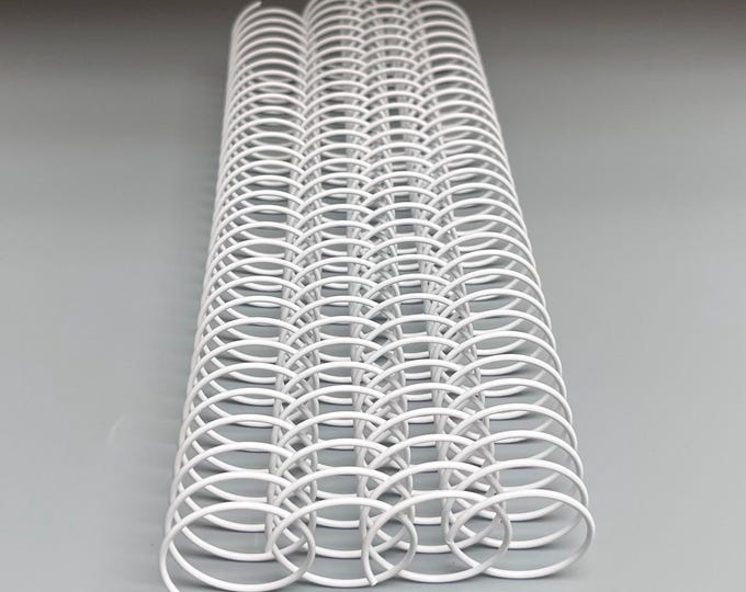 1+1/8" x10" #3wo White Wire Spiral, Replacement Coil, Bookbinding Coil, Coil Binding