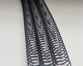 2 Pieces of 5/8" x12" #5 Black Wire Spiral Coil, Replacement Coil, Bookbinding Coil, Coil Binding