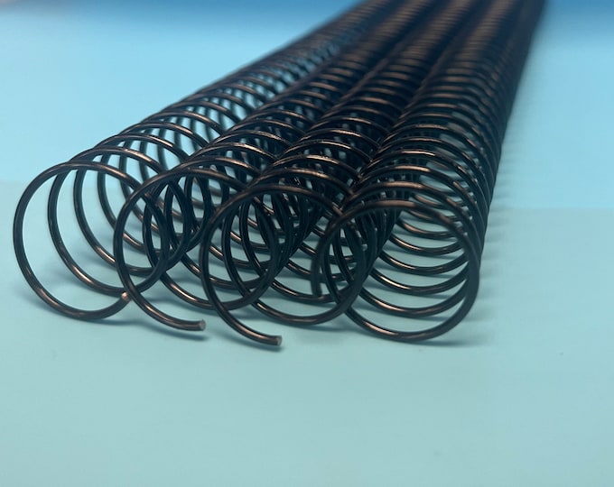 3 pieces of 11/16" x12" #4 Black Wire Spiral Coil, Replacement coil, Bookbinding coil, Coil binding