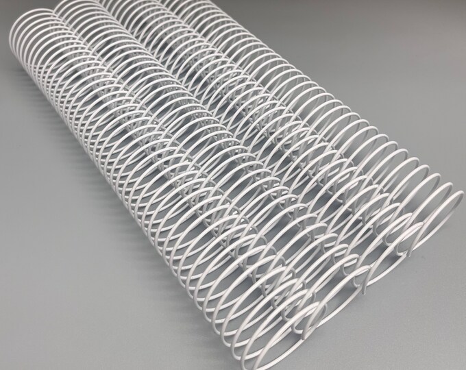 1 Piece of 1+1/2" x10" #4 White Wire Spiral Coil, Replacement Coil, Bookbinding Coil, Coil Binding