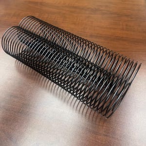 1 Piece of 3" x12" #3wo Black Spiral Wire, Replacement Coil, Bookbinding Coil, Coil Binding