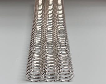 2 Pieces of 7/8" x10" #4 Aluminum Spirals Coils, Replacement Coil, Bookbinding Coil, Coil Binding