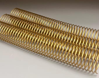 1 Piece of 1+7/16" x10" #4 OLD PEL Gold Aluminum Solid Spiral, Replacement Coil, Bookbinding Coil, Coil Binding