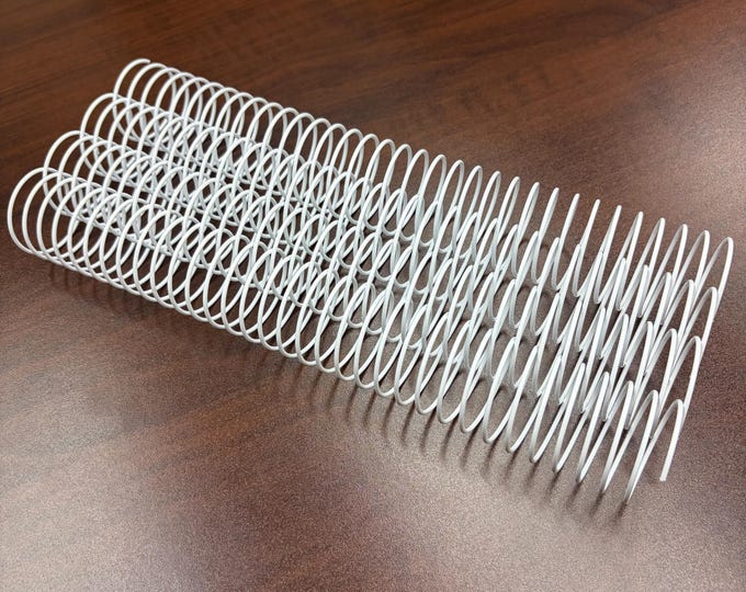 1 Piece of 1+5/16" x10" #.312 White Wire, Replacement Coil, Bookbinding Coil, Coil Binding
