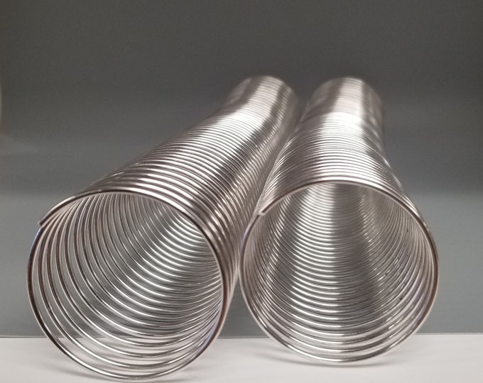 1 piece of 2" x12" #4 Aluminum Spiral Coil, spiral binding, bookbinding coil, spiral binding