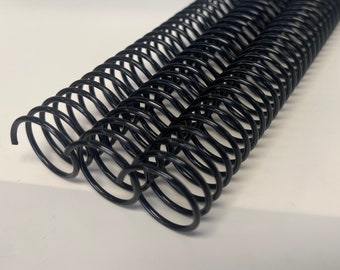 1 Piece of 7/8" x12" #4 Black Wire Spiral Coil, Replacement coil, Bookbinding coil, Coil Binding