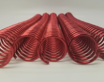 1 piece of 18mm x9.5" #4 Fire Aluminum Solid Spiral Coil, replacement coil, spiral binding, notebook coil, PEL Solid Spiral