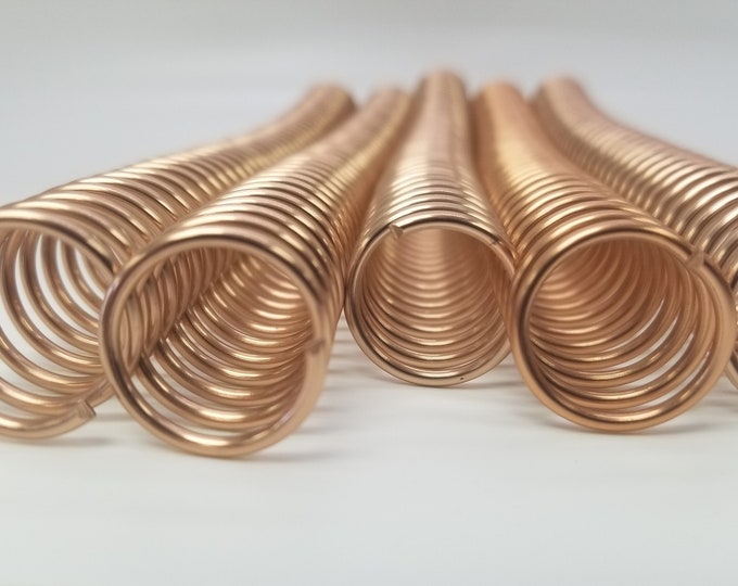 1 of piece of 18mm x9.5" #4 Princess Aluminum Solid Spiral, replacement coil, spiral binding, notebook coil, PEL Solid Spiral