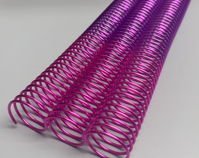 1 Piece of 30mm x12" #4 Purple Lotus Rainbow Spiral Aluminum, Replacement Coil, Bookbinding Coil, Coil Binding