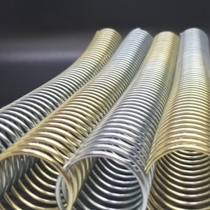 1 piece of 1+1/4&quot; x12&quot; #4 Twinkle Rainbow Spiral Aluminum, PEL Rainbow Spiral, coil Binding, Replacement coil for planners, Spiral Coil