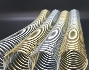 1 piece of 1+1/4" x12" #4 Twinkle Rainbow Spiral Aluminum, PEL Rainbow Spiral, coil Binding, Replacement coil for planners, Spiral Coil