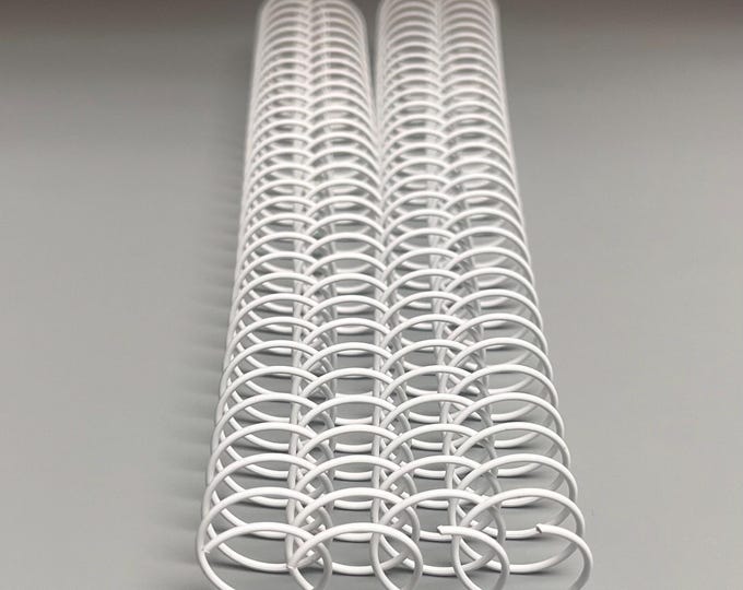 2 Pieces of 3/4" x10" #4 White Wire, Replacement Coil, Bookbinding Coil, Coil Binding