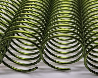 1 piece of 1+1/4" x12" #4 Novice Aluminum Solid Spiral, PEL Solid Spiral, coil Binding, Replacement coil, Spiral Coil, DIY Bookbinding