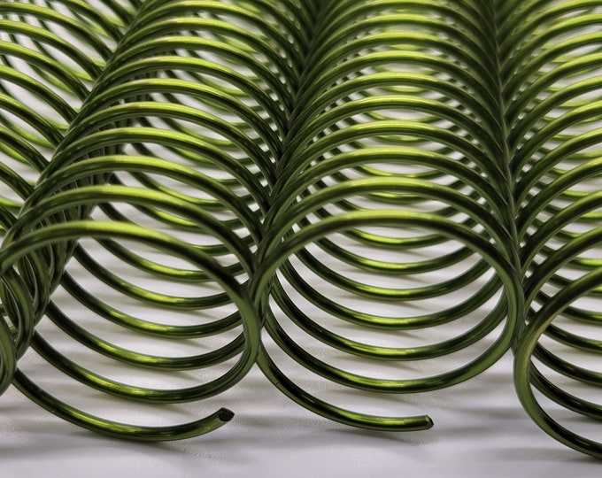 1 piece of 1+1/4" x12" #4 Novice Aluminum Solid Spiral, PEL Solid Spiral, coil Binding, Replacement coil, Spiral Coil, DIY Bookbinding
