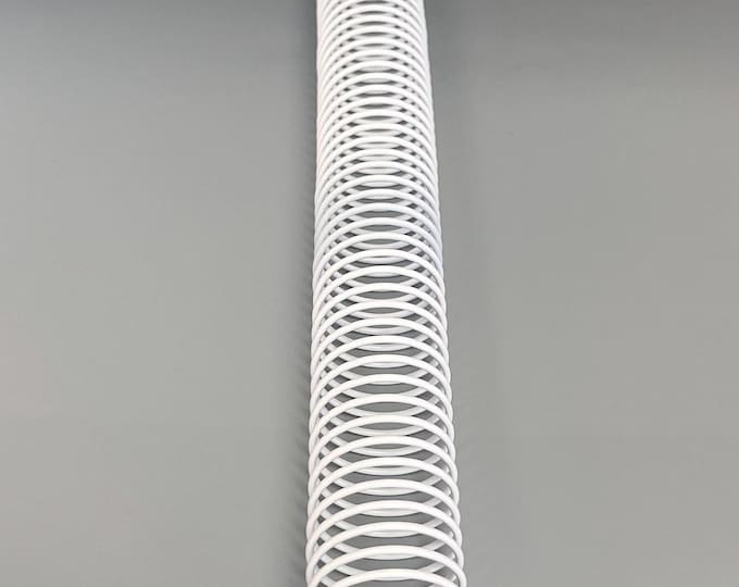1 Piece of 1+1/2" x12" White Wire Spiral Coil, Replacement Coil, Bookbinding Coil, Coil Binding